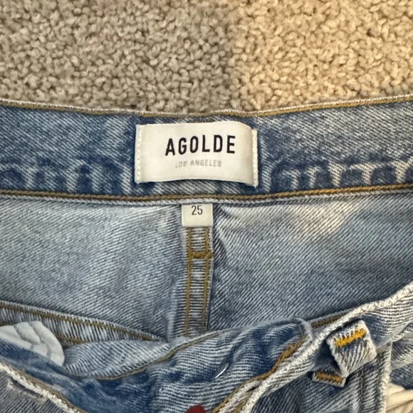 AGOLDE Light Wash STRAIGHT Denim Jeans - Picture 2 of 7